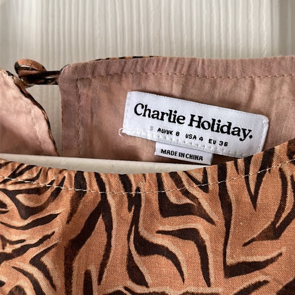 Charlie Holiday leopard crop top S - Picture 6 of 14